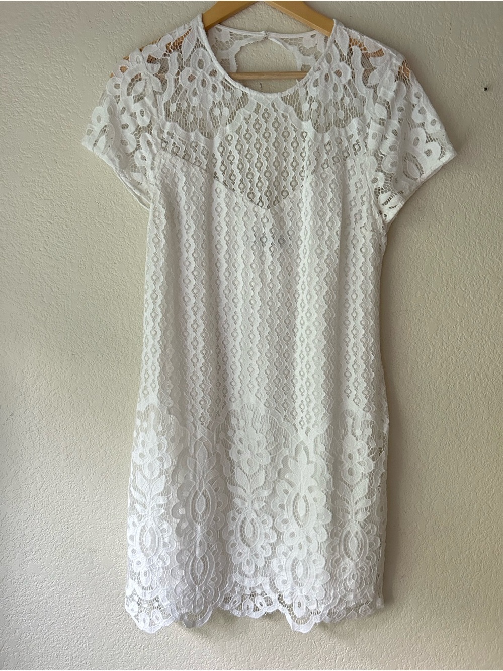 Abercrombie & Fitch White Lace Mini Dress